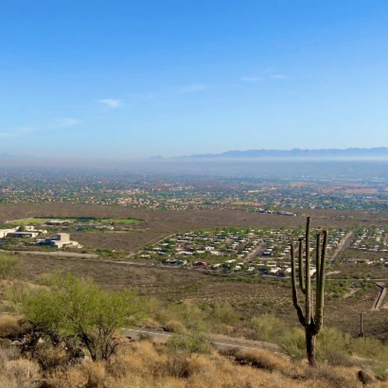 View of Tucson and mountains from Tumamoc Hill
